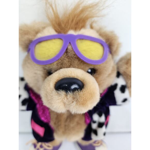 10" Teddy Grahams Stuffed Plush Bear w/sunglasses & Velvet Jacket Nabisco - Picture 2 of 7